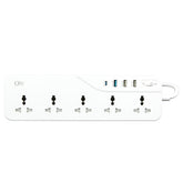OlivLife 9-in-1 Extension Board with 5 Sockets, 3 USB & 20W Type-C PD Fast Charging