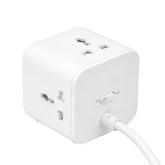 OlivLife Cube 6-in-1 desktop extension board white – AC sockets, USB-A QC and USB-C PD fast charging compact power strip with USB port India