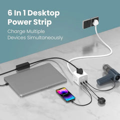 OlivLife Cube ultra-compact power strip 50 percent smaller than traditional extension board – best smart extension board with USB under 1500 India