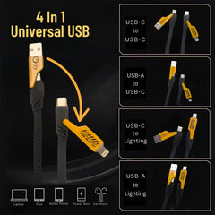 OlivLife 4-in-1 cable 240 Mbps high-speed data transfer for phones tablets and DSLRs