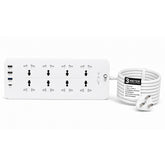 OlivLife Oliv-OneHub extension board with 8 sockets 3 USB-A 20W Type-C PD – best extension board with USB India