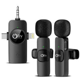 OlivLife 3 in 1 Bluetooth Wireless Microphone (Black, True Wireless)