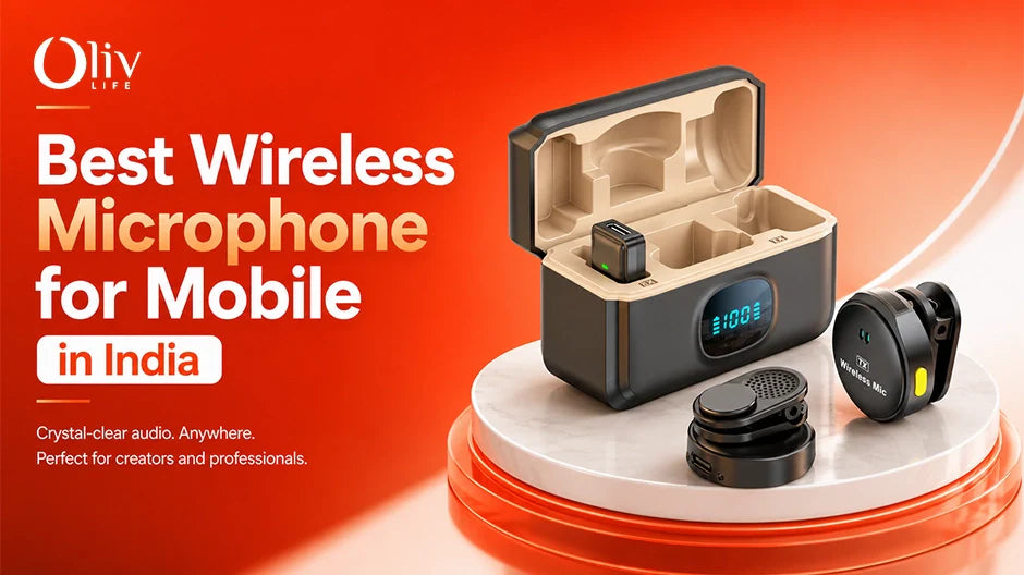 Wireless lavalier clip-on microphone for smartphone| olivlife mic YouTube and Reels content creators