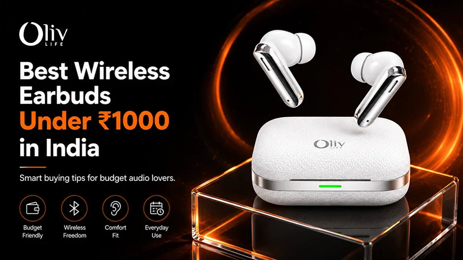Wireless earbuds with charging case, best budget pick under ₹1000 in India