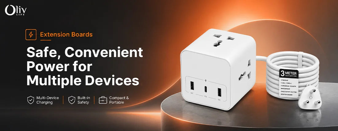 Extension Boards & Power Strips with USB Charging