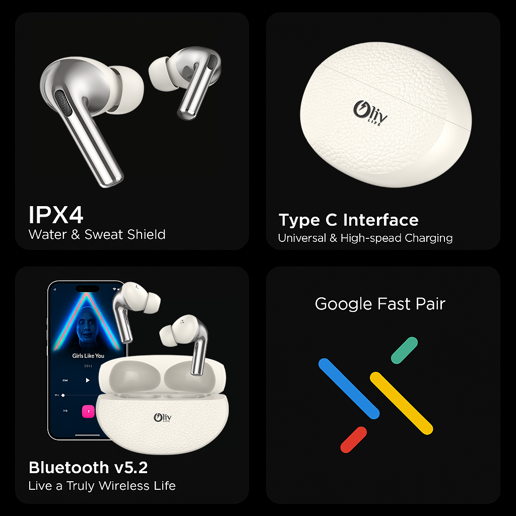 OlivLife Crave Wireless Earbuds Cheq