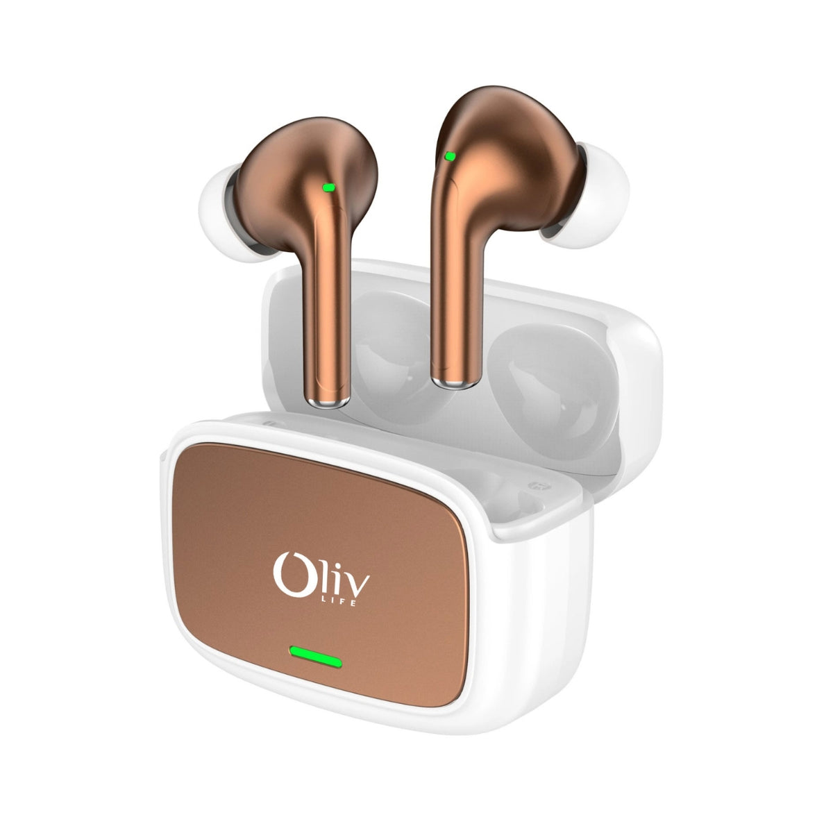OlivLife Velo TWS earbuds charging case – 30-hour total battery life, USB-C charging, compact wireless earbuds India
