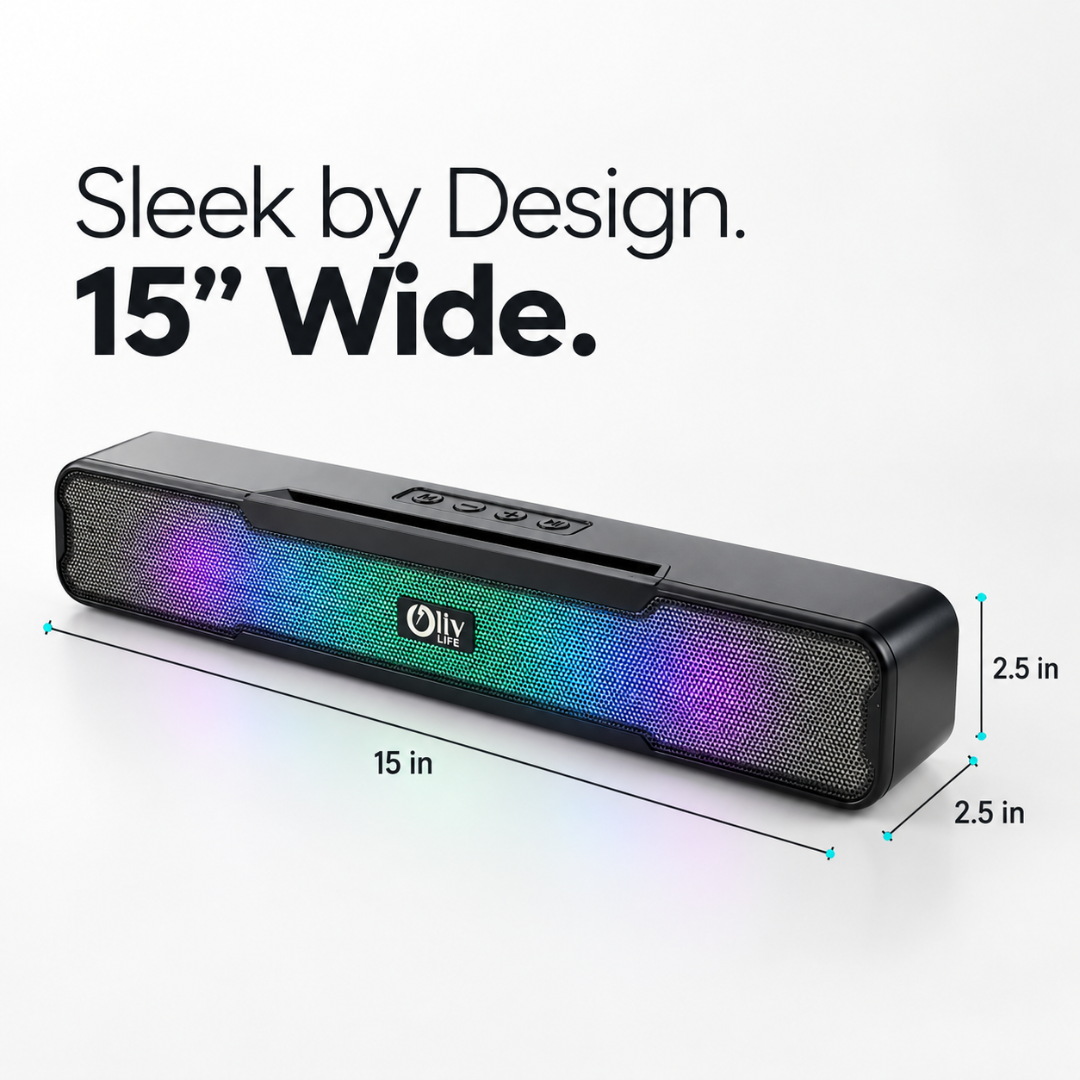 OlivLife Wireless Bluetooth Soundbar with Deep Bass