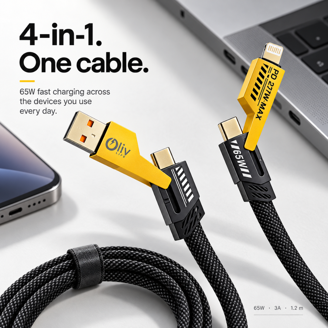 OlivLife 4 IN 1 Charging Cable 65W