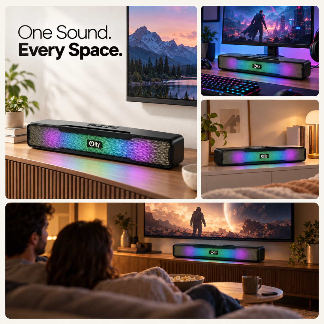 OlivLife Wireless Bluetooth Soundbar with Deep Bass