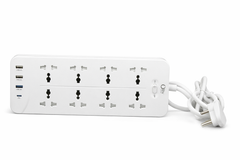 OlivLife 12-in-1 Extension Board with 8 Sockets, 3 USB & 20W Type-C PD Fast Charging (2500W)