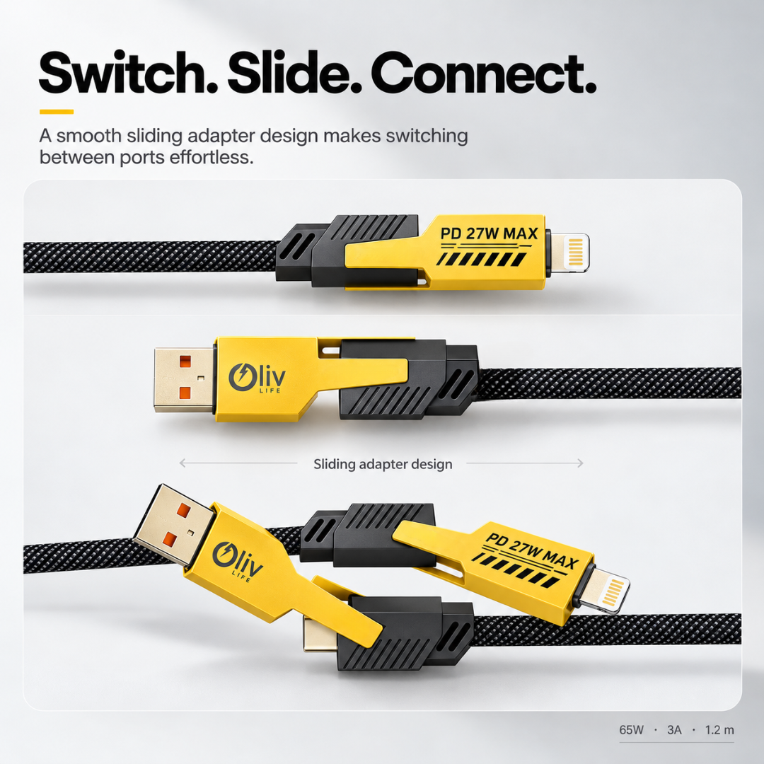 OlivLife 4 IN 1 Charging Cable 65W
