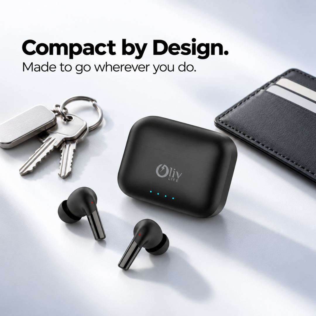 OlivLife Airdopes OL165 Wireless Earbuds with Deep Bass & IPX5 | Low Latency Gaming Mode