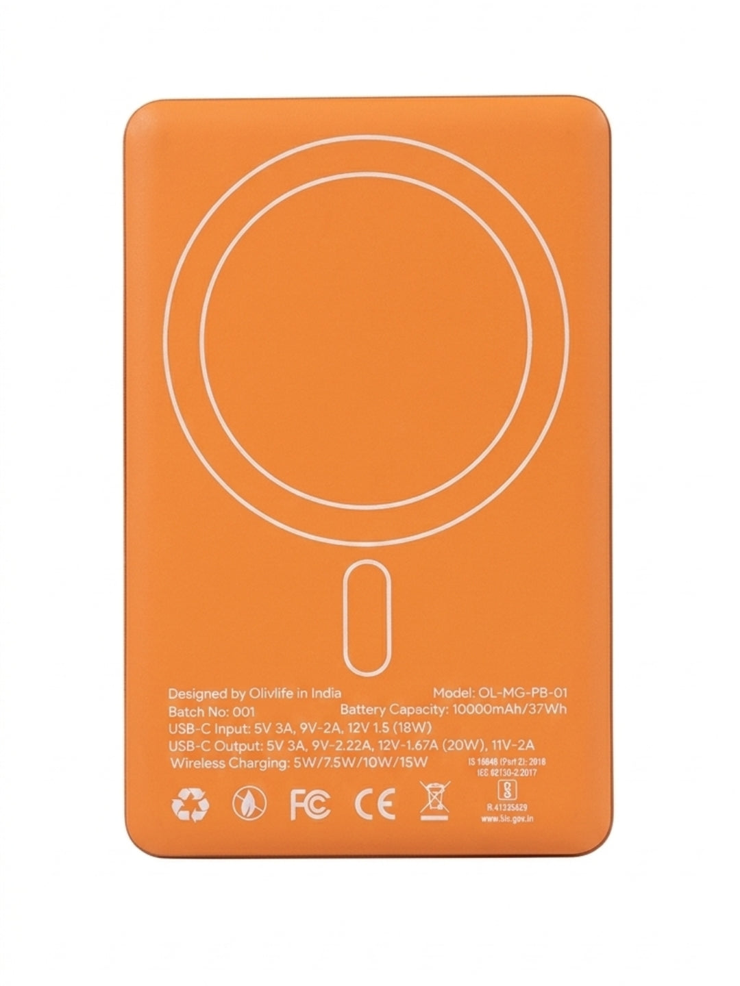 OlivLife 10000 mah Power Mini Power Bank orange