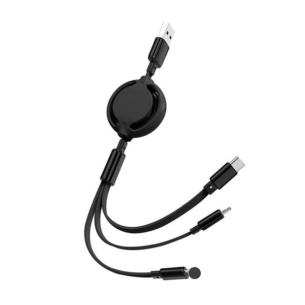 OlivLife 3-in-1 Fast Charging Cable | USB to Lightning, USB-C & Micro-USB