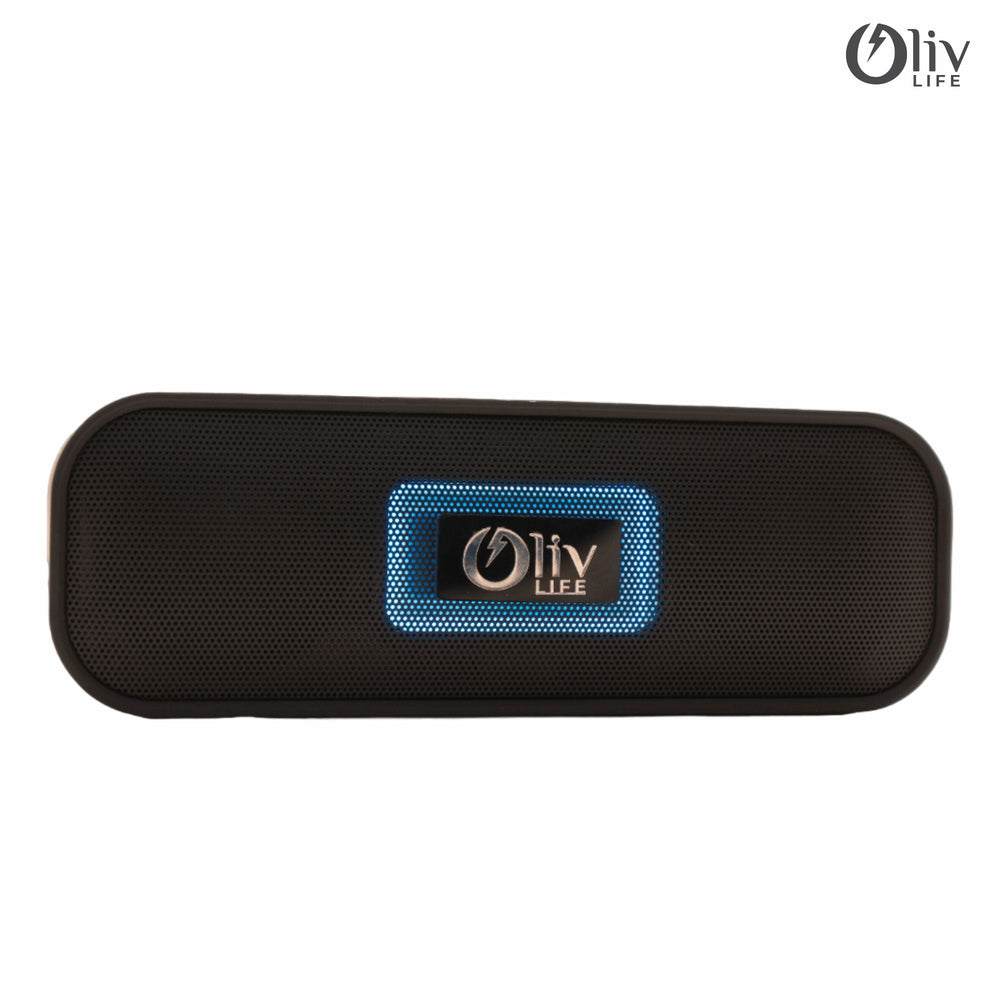 OlivLife Boss 10.1 speaker blue LED display and mesh grille design