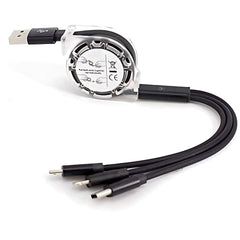  OlivLife 3-in-1 universal cable works with any USB-A wall charger power bank and car charger