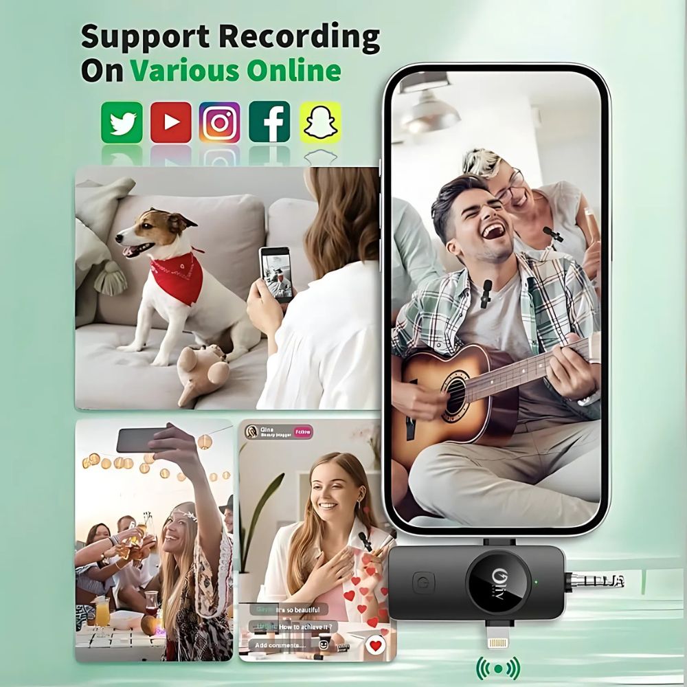 OlivLife clip-on lavalier mic with noise cancellation for YouTube vlogging and Reels India