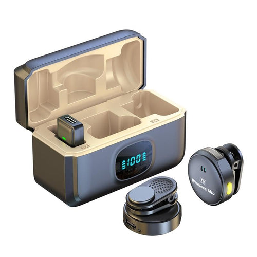 OlivLife Wireless Lavalier Microphone with Magnetic Clip & Display Screen