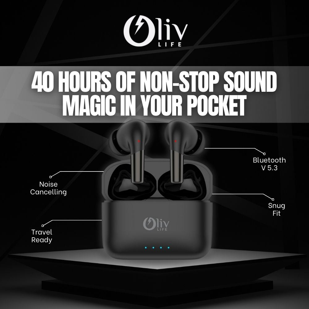 OlivLife Airdopes OL165 Black