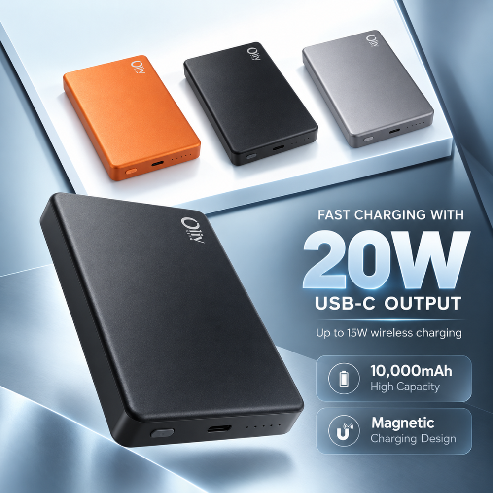 Olivlife 10000mAh portable wireless charger for smartphones