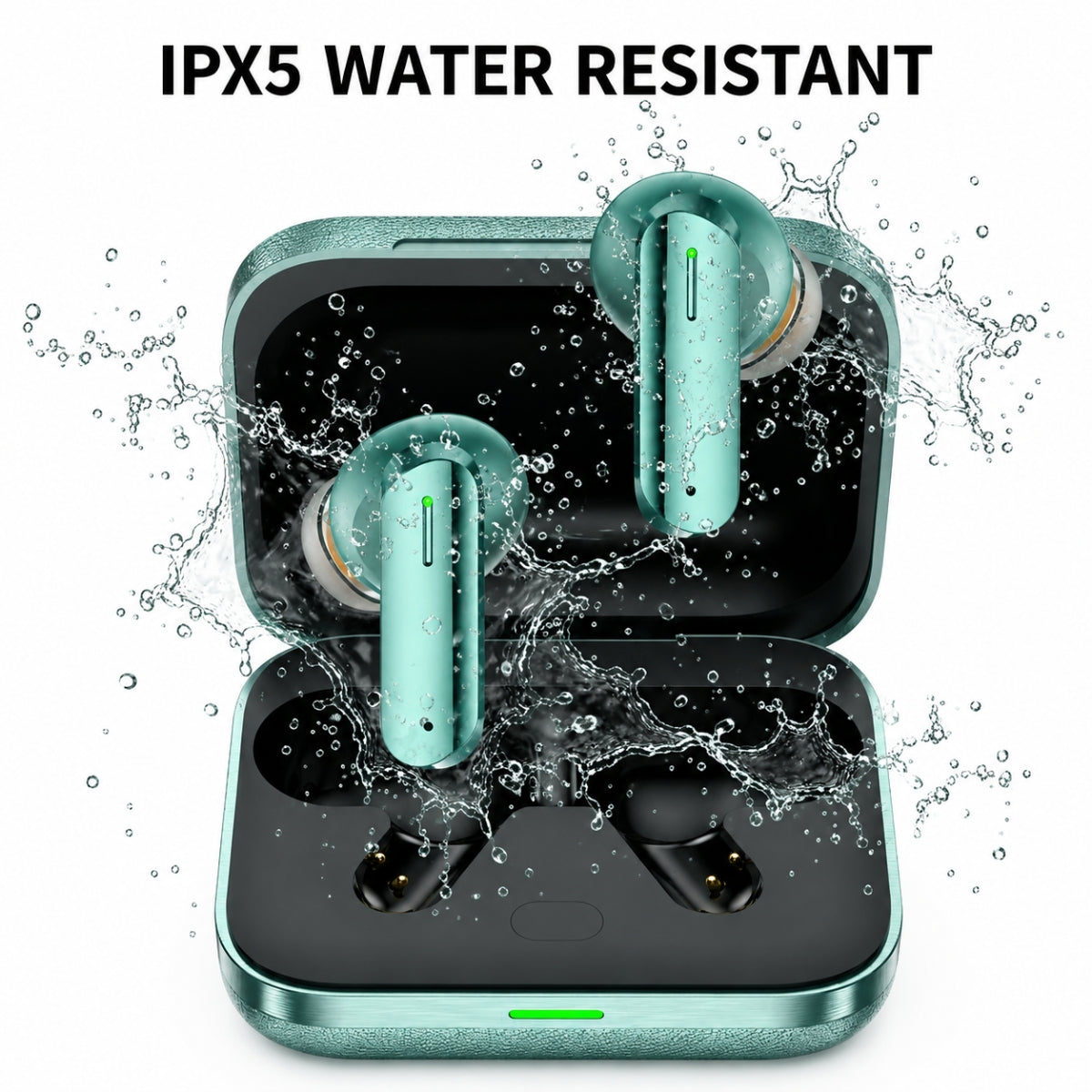 Wireless earbuds with ENC mic for clear voice calls