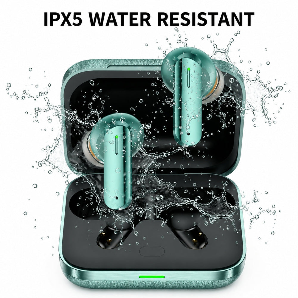 Wireless earbuds with ENC mic for clear voice calls