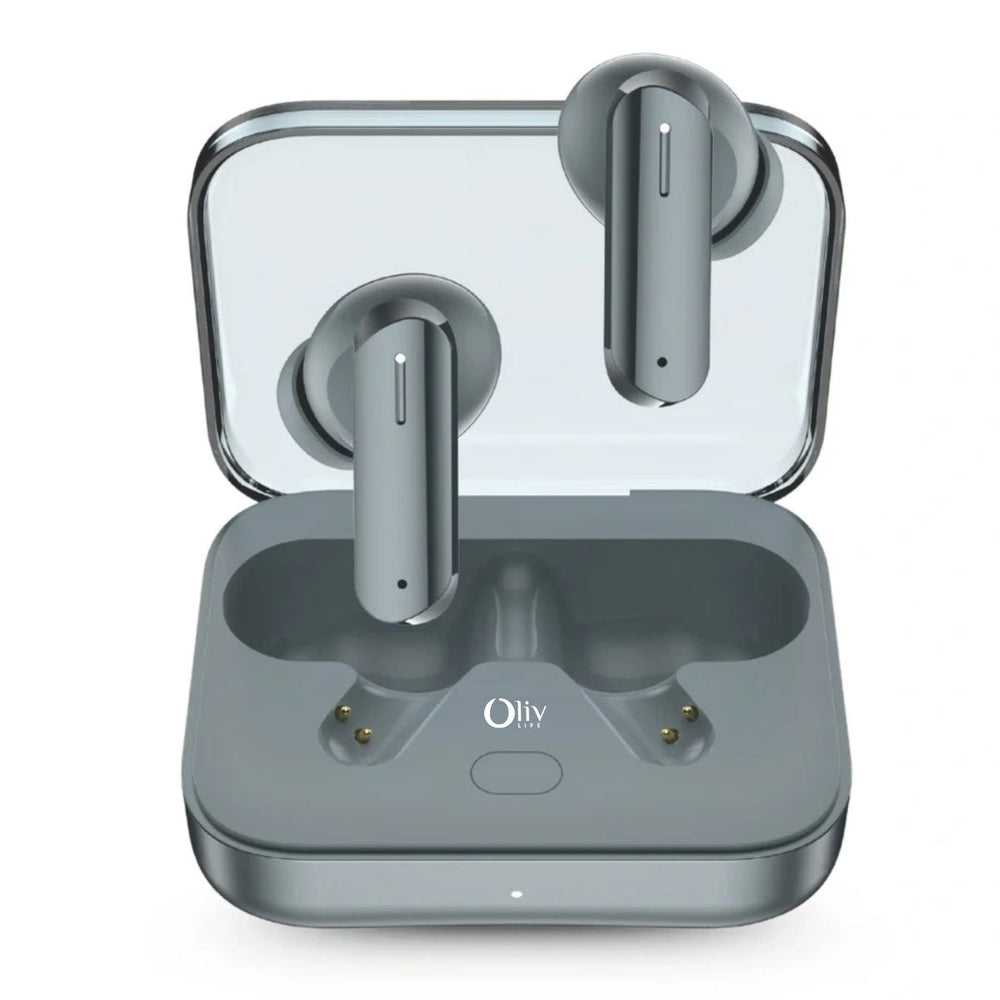 OlivLife Rivo Wireless Earbuds with charging case – deep bass Bluetooth earbuds with passive noise cancellation
