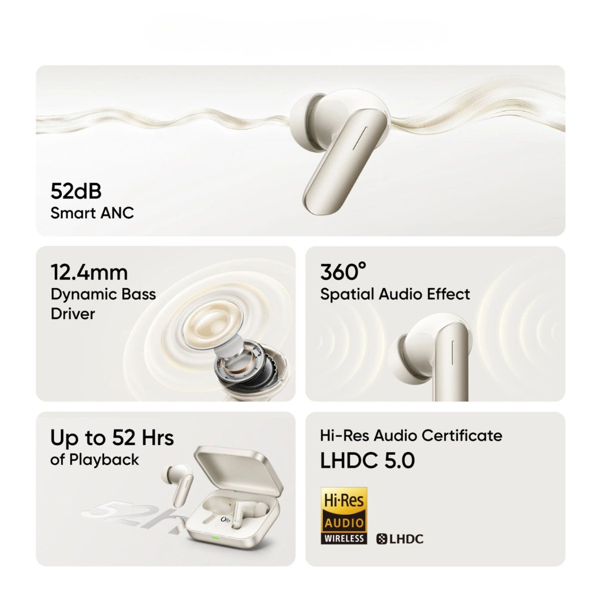 OlivLife Rivo Wireless Earbuds – Deep Bass, Clear Calls & Passive Noise Cancellation | Bluetooth 5.0 | Touch Control | 4 Colours