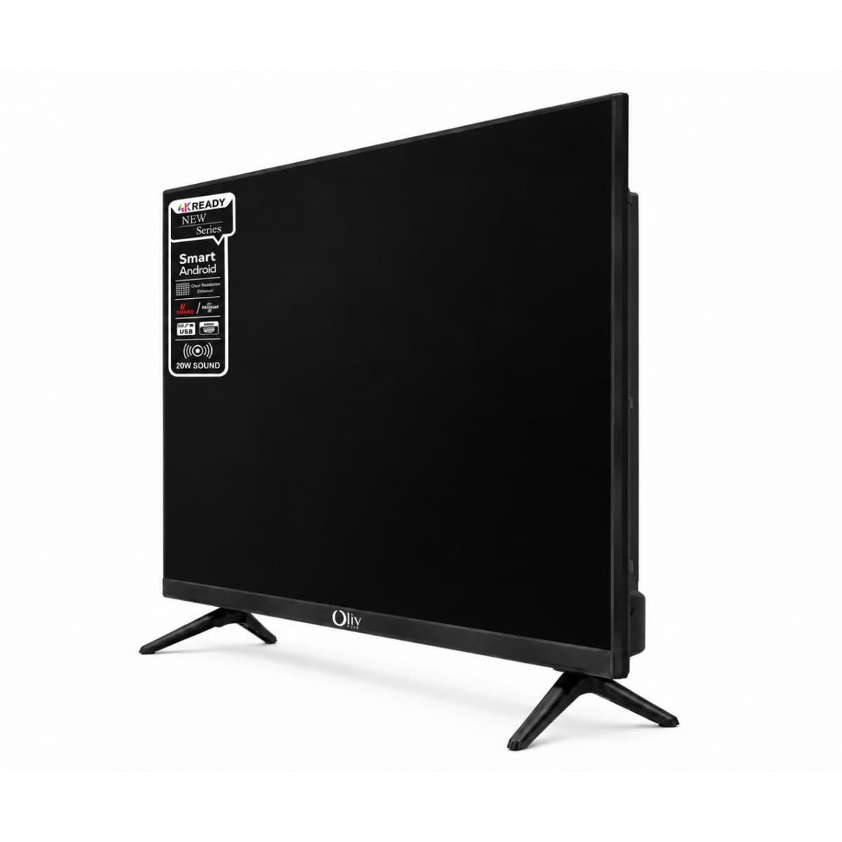 OlivLife 55 Inch 4K Ultra HD Smart Google LED TV | Dolby Audio with Voice Remote | Black