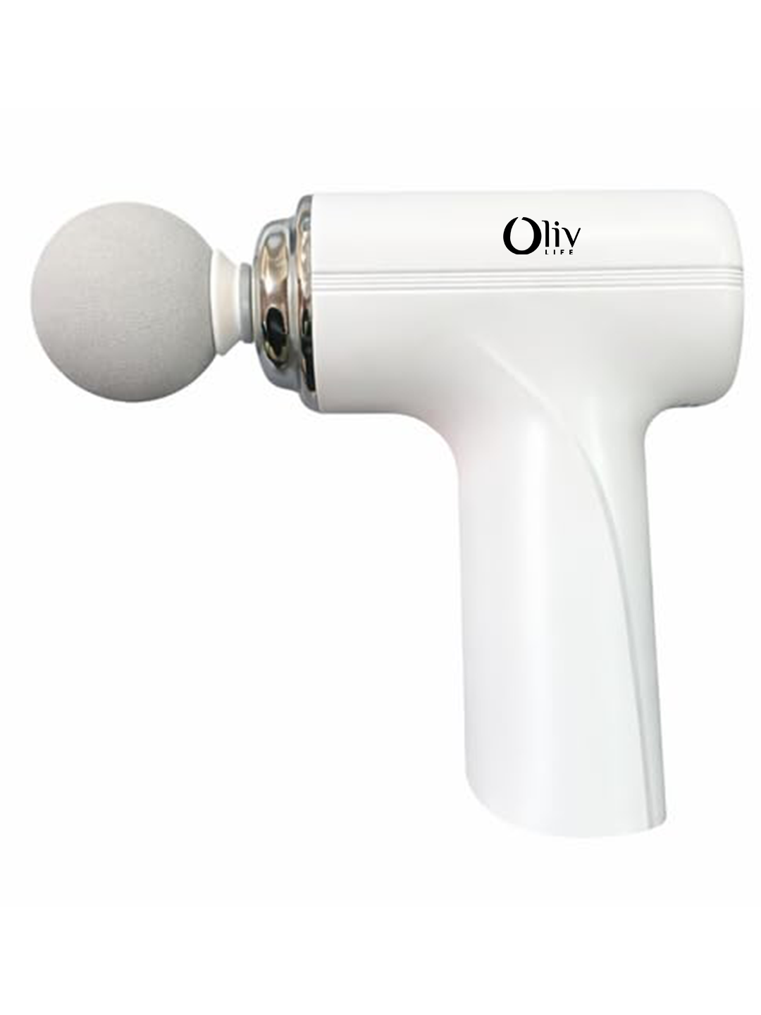 OlivLife Massage Gun for Back Pain – Cordless Rechargeable Deep Tissue Massager, 6 Speed, 4 Heads